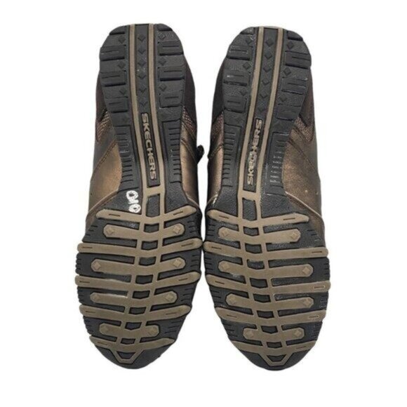 Skechers Sassies Levity Leather & Fabric Suede Hook Loop Closure Sneakers Size 8 - Picture 6 of 9